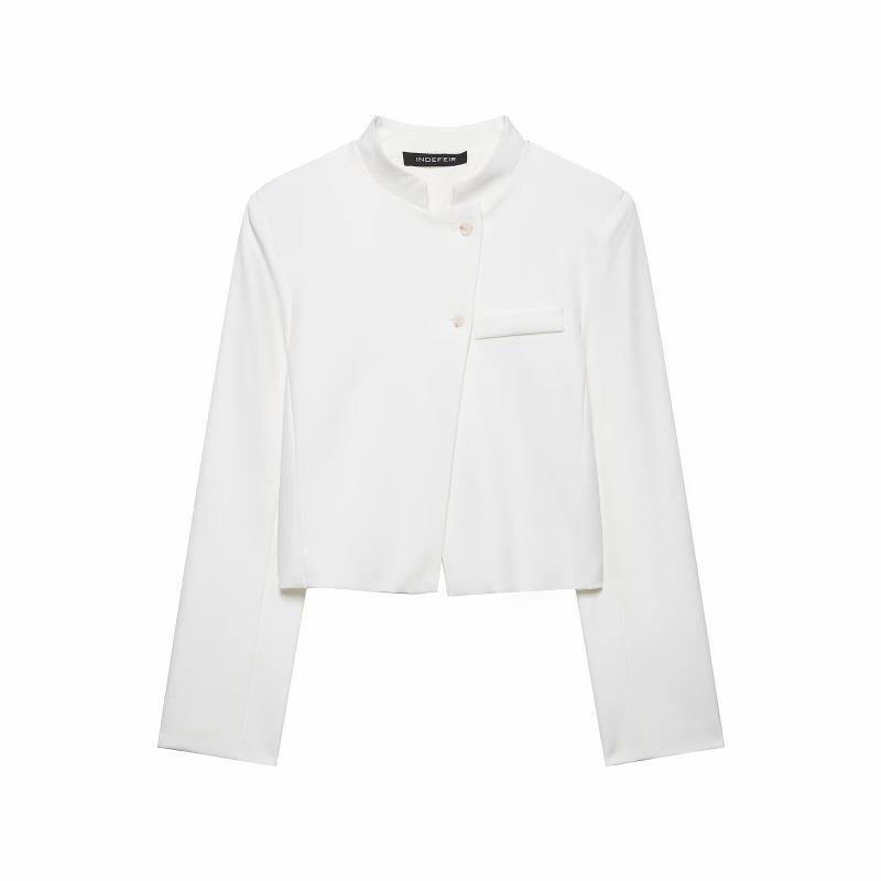 PB & ZA Women's Style New Fashion Breasted Temperament Zhongshan Collar Long-sleeved Blazer