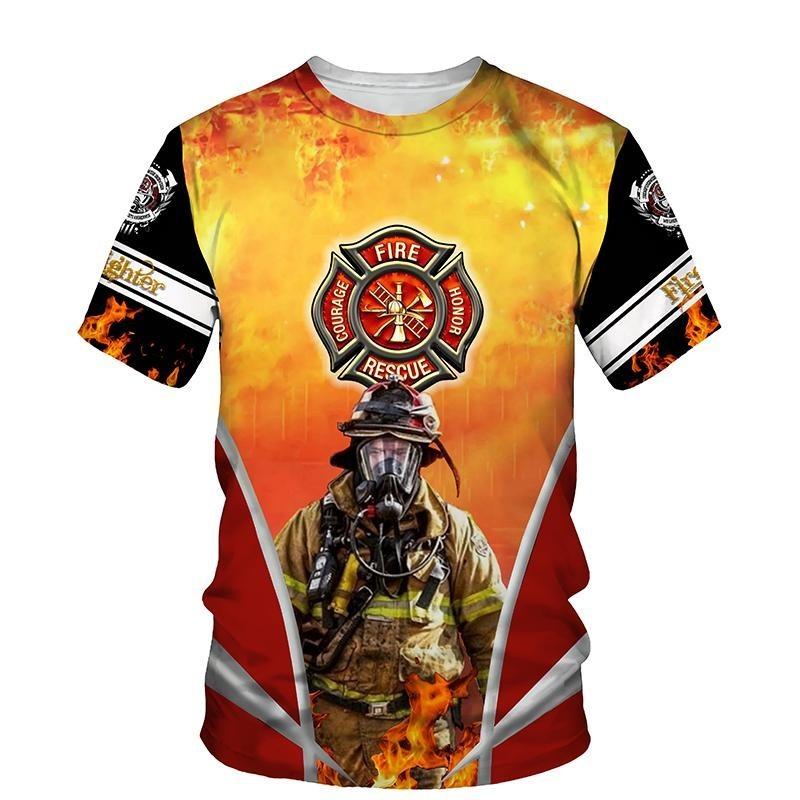 3D Unisex Summer Firefly T-shirt for Men and Women, Quick Drying, Polyester Fiber, Short Sleeved, Round Neck, Top