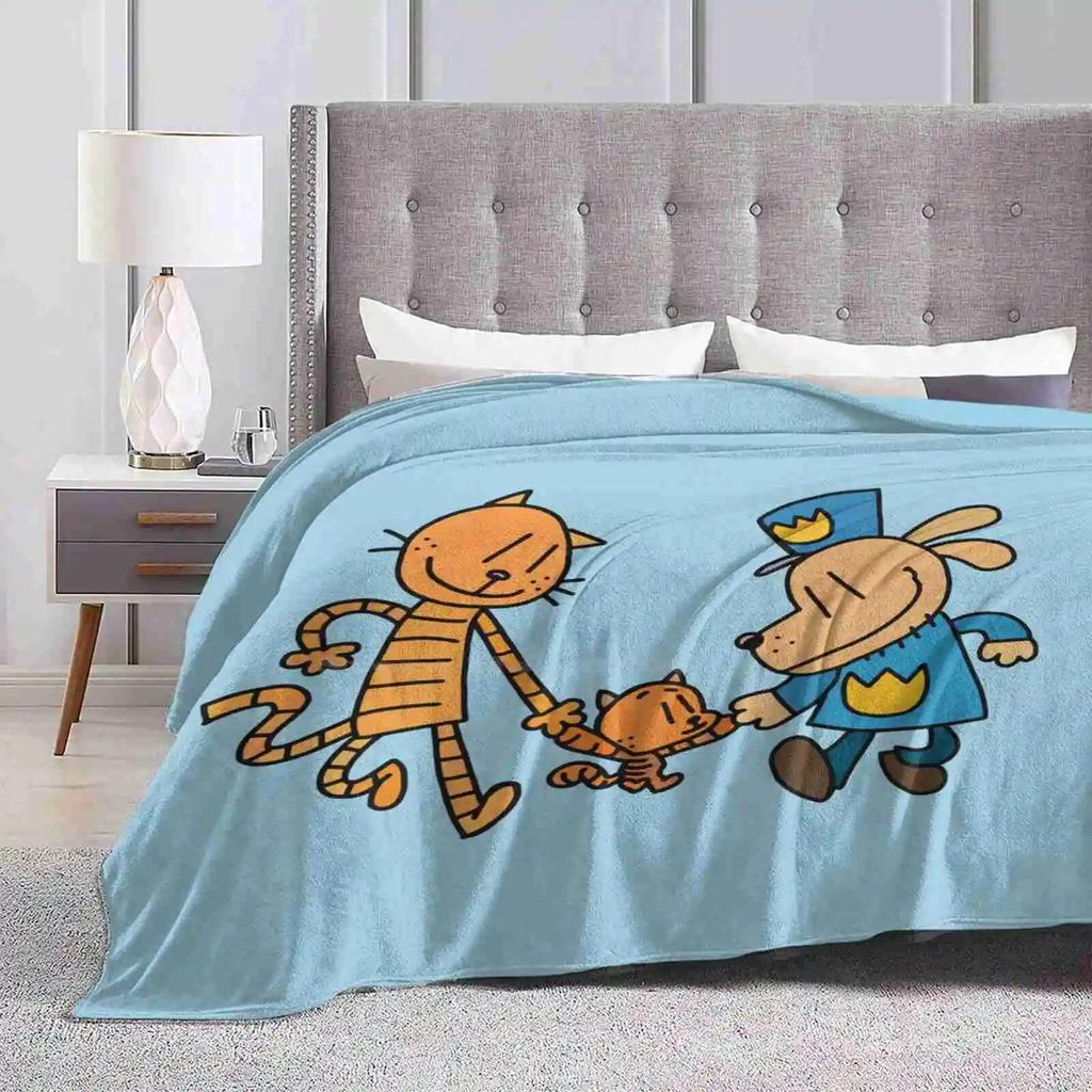 Dog Man , Lil Petey , And Big Petey Fan Art New Arrival Fashion Leisure Warm Flannel Blanket Pilkey Captain Underpants Graphic