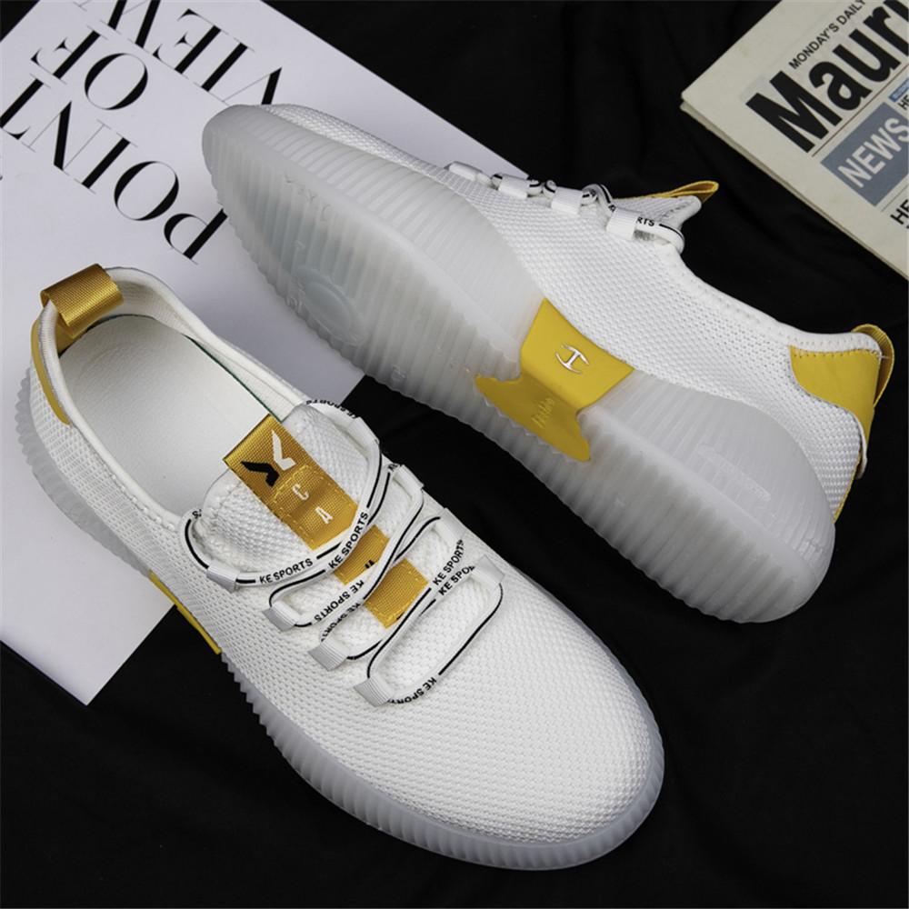 

Fashion Summer New Trend Hollow Fly-woven Sports Shoes, Jelly Bottom Breathable Non-slip Casual White Shoes 39