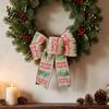Reusable Seasonal Bows Christmas for Wreath, Merry Craft Bow Ornaments, Winter Tree Fabric Wreaths Decoration Holiday Tree, Front Door, New Year Party
