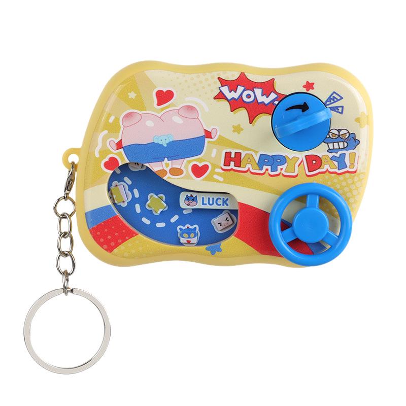 Mini Car Racing Game Keychain with Steering Wheel Pendant - Adventure Toy