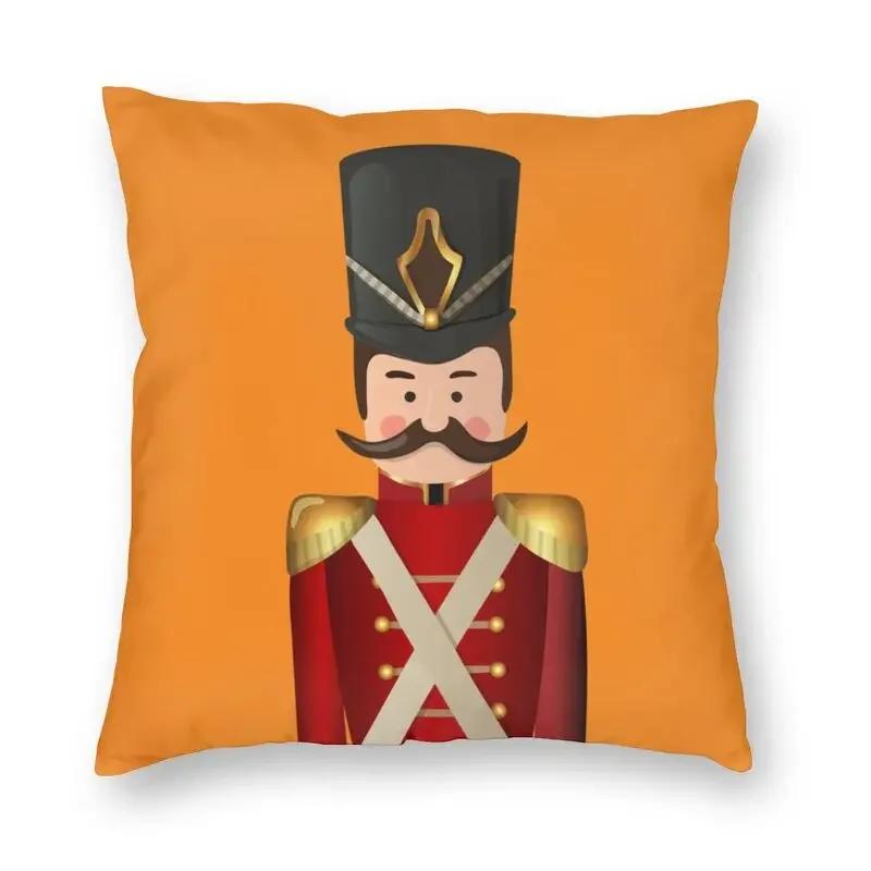 

Лялька Лускунчик Наволочки для диванів Домашній декор Лускунчики Іграшка Солдат Різдвяний подарунок Квадратна наволочка поліестеровий принт 50x50cm фіолетовий