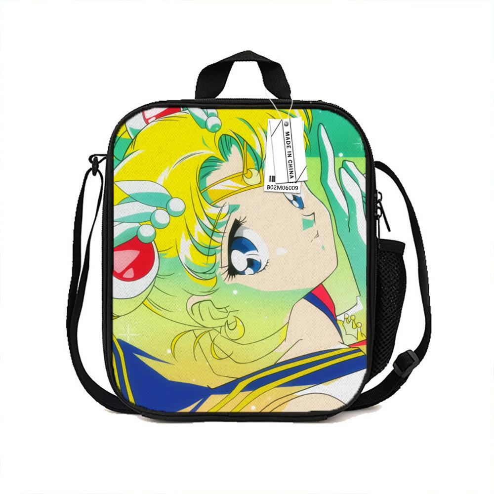 Children's Handheld Lunch Box Bag Insulation Bag Sailor Moon Cartoon Bento Bag Insulation Bag Meal Bag with Rice Bag Student