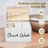 Wood Desktop Tampon Storage Box with Lid High-Capacity Household women's product Organiser for Bathroom Hostel Office