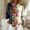 Women's Shirt Blouse Print Button Long Sleeve Casual Basic Shirt Collar Top