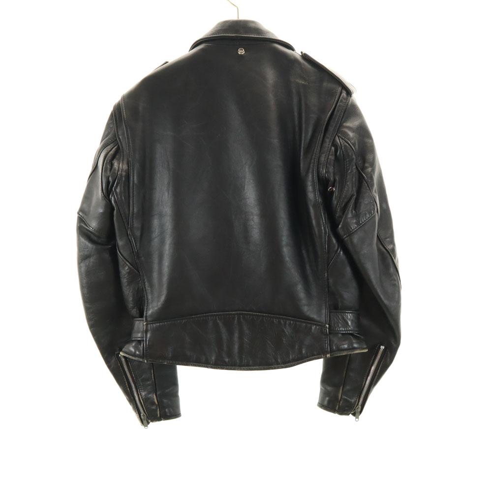 SCHOTT 80s 90s Old USA Made Double Riders Jacket 38 Black Men's Used