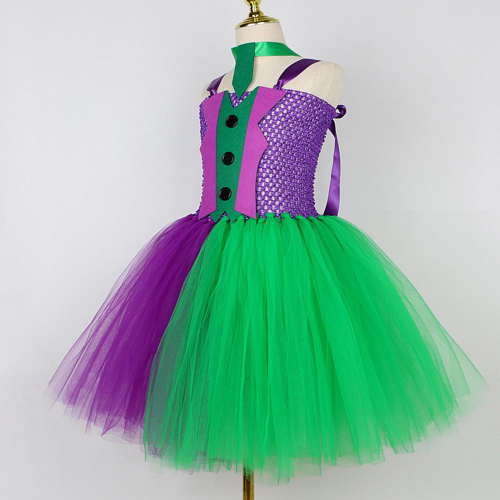 Children Halloween Girl Dresses Pumpkin Ghost Face Long Sleeved Girls Party Dresses