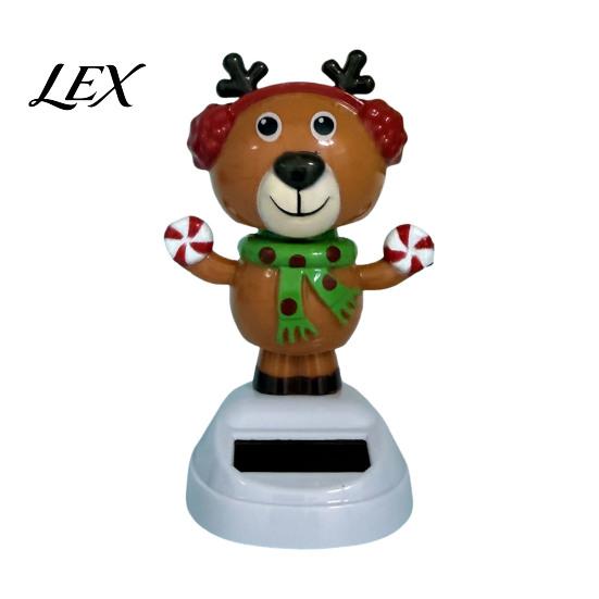 Festliche Auto-Innenraum-Accessoires Solarbetriebenes tanzendes Ornament, Kreative Armaturenbrett-Weihnachts-Cartoonfigur für den Weihnachtsmann Auto-Dekoration,
