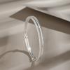S999 Full Silver Shining Bracelet Women's Sterling Silver Fashionable Style Push-pull Bracelet Bracelet with Adjustable Bracelet