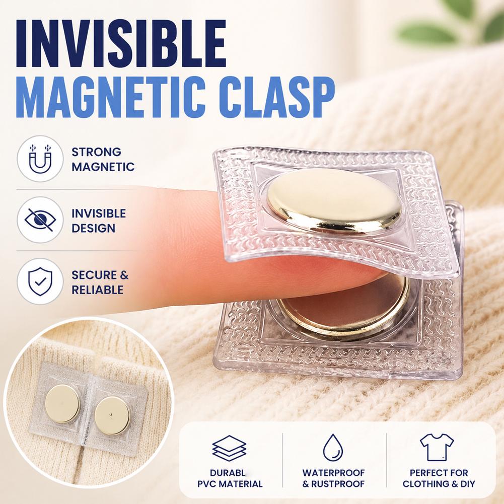 5Pcs Strong Hidden Magnetic Snaps Metal Invisible Magnet Buttons Fasteners for DIY Sewing Handbag Purse Clothing Accessories