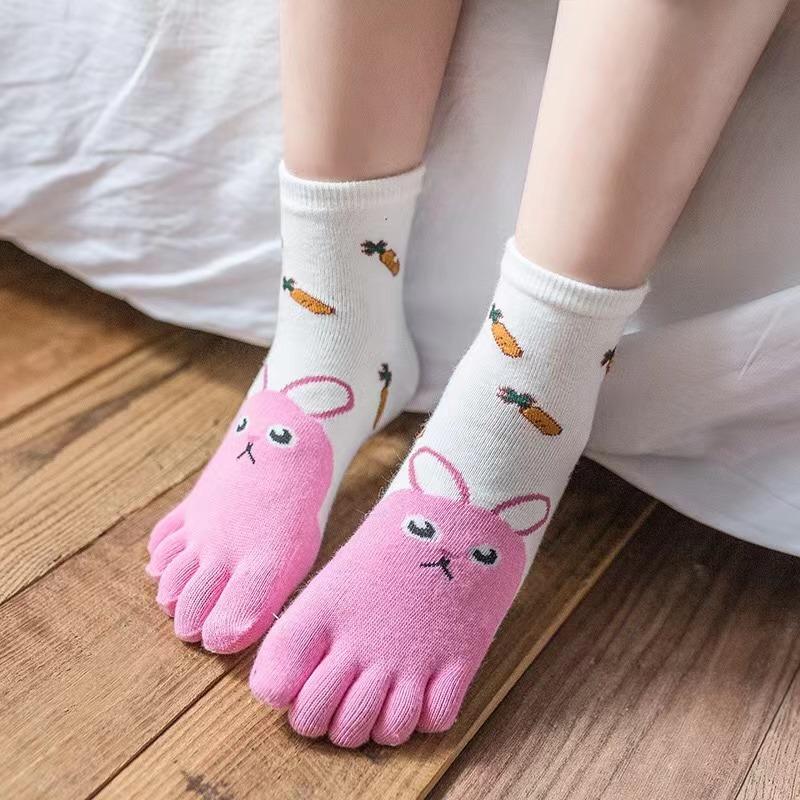 

Симпатичные носки с пятью пальцами для мальчиков и девочек, детские хлопковые чулочно-носочные изделия с дышащим носком 7-10 Years Old розовый