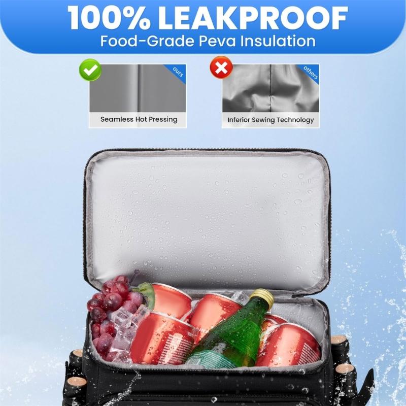 Durable Picnics Chiller Bag With Thick Insulation Leakproof Construction Ergonomic Backpack For Hiking And Camping