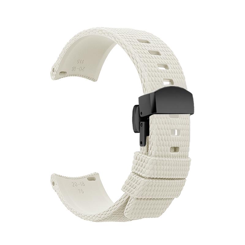 Quick-release elbow with curved fluororubber Watch strap for Tudor White Panda BLACK BAY Chronograph Monster Gold Eye M79360