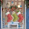 Creative Christmas Stocking Wall Sticker Cartoon Christmas Decoration Removable Static Sticker Holiday Party Decor Wall Stickers