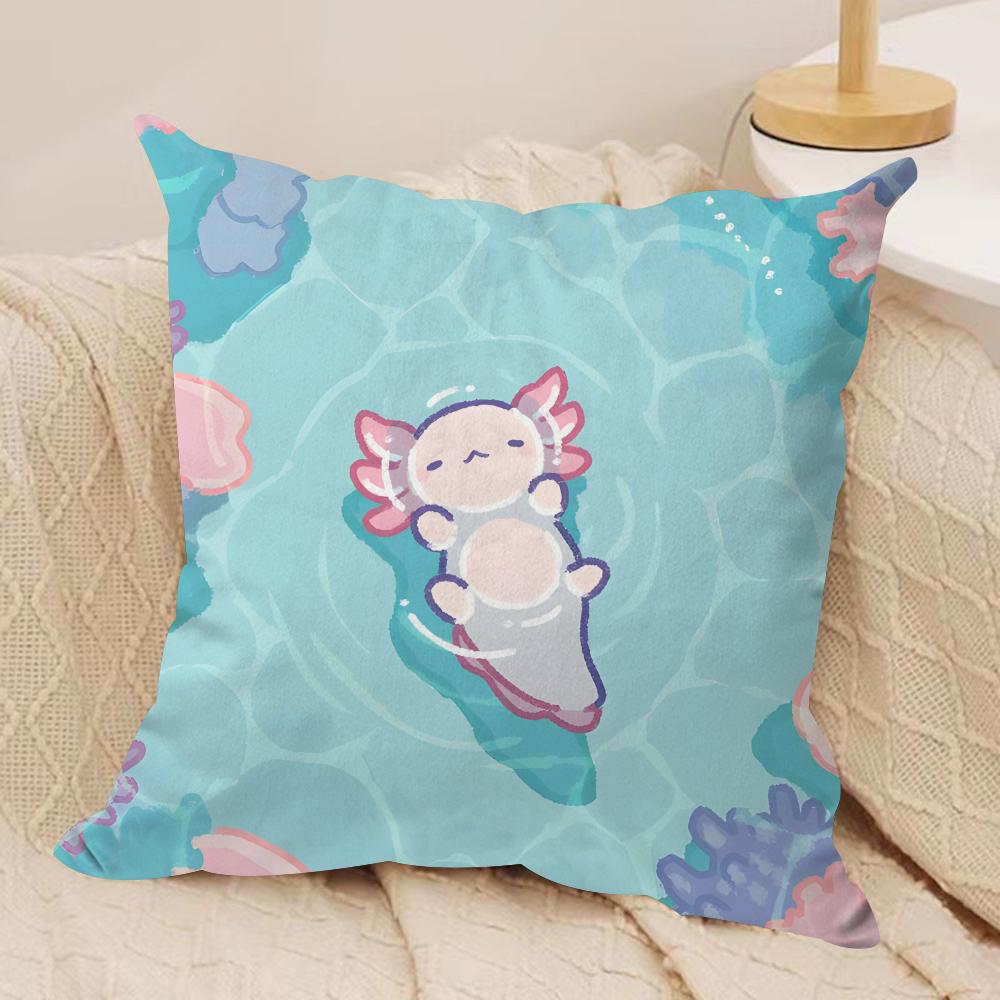 Salamander Cushion Cover Soft Plush Fabric DoubleSided Printed Sofa Cushion Cover for All Seasons Home Decor Gift