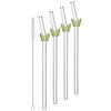 4pcs Butterfly Glass Straw with Brush 200*8mm Reusable Drinking Straw Set Milkshakes Cocktail Coffee Straws Home Bar Accessories