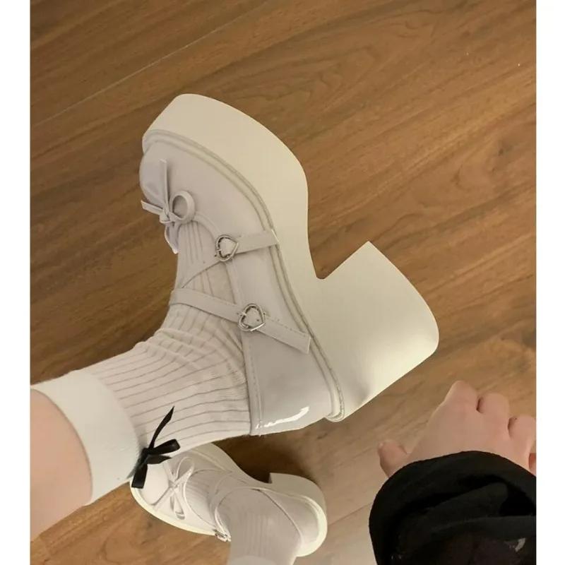 Lolita kingad naiste Jaapani stiilis Mary Jane kingad Naiste vintage madalad kõrged kontsad paksud platvormkingad Cosplay naiste sandaalid