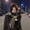 Damen Winter Verdickter Seniorensinn Karierter Schal Neue Weibliche England Retro Koreanische Version Des Warmen Schals