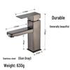 TLXT Stainless Steel Square Basin Mixer Faucet