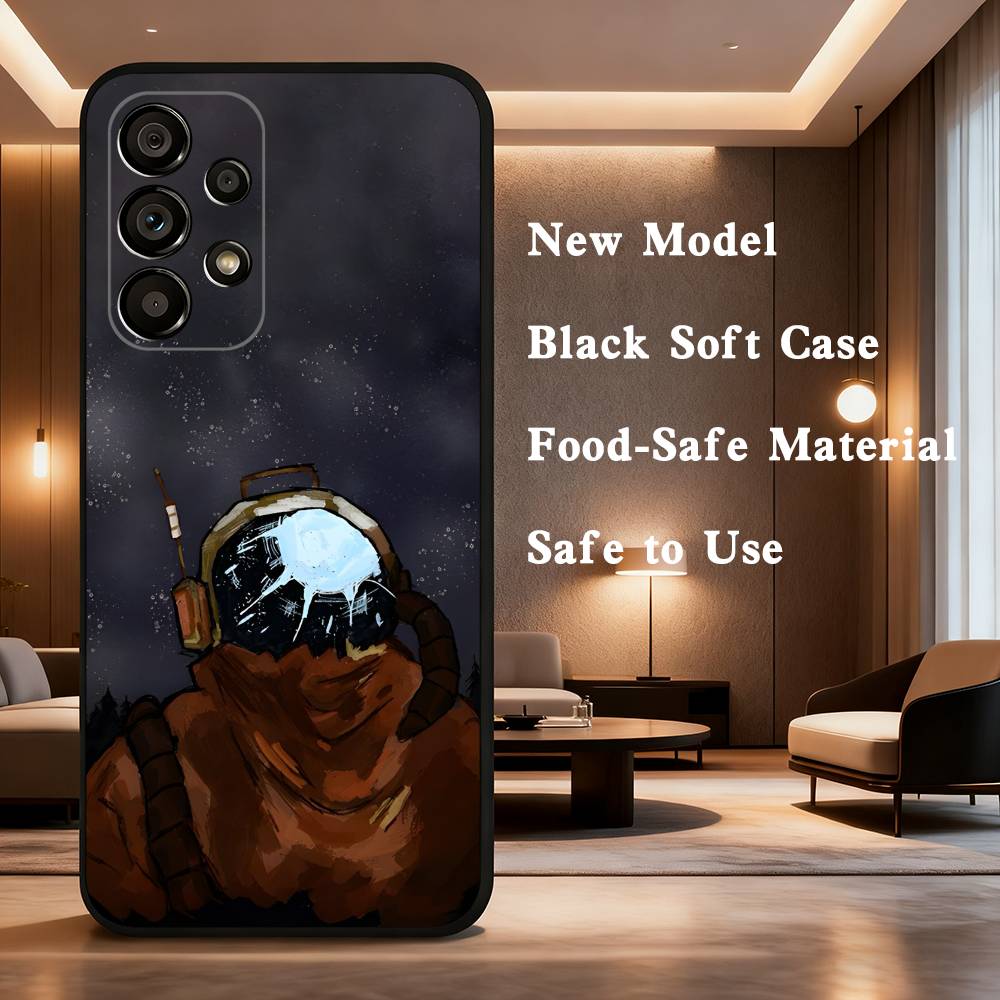 O-Outer Wilds Game Phone Case For Samsung Galaxy A73,31,32,72,41,53,52,71,22,5G,Note,J7,8,9 Soft Black Cover