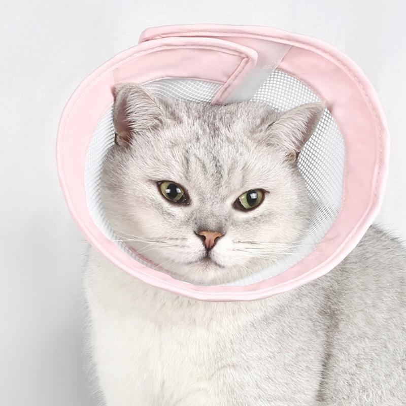 Elizabethan Collar for Cats Biting Licking Proof Dog Breathable Collar Neck Wound Protectors Dog Injury Recovery Collar