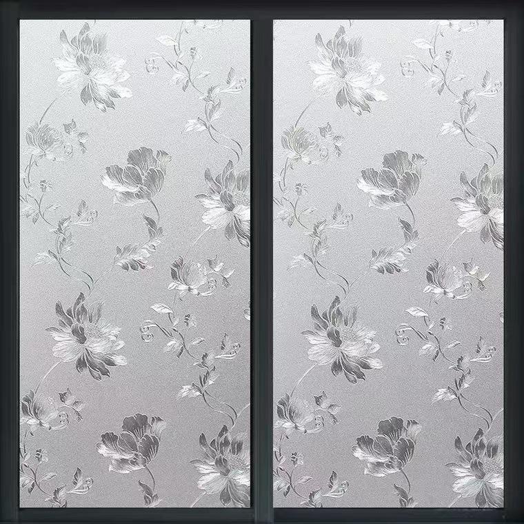 Frosted Glass Stickers: Light-Transmitting & Opaque Electrostatic Film for Bathroom Privacy.