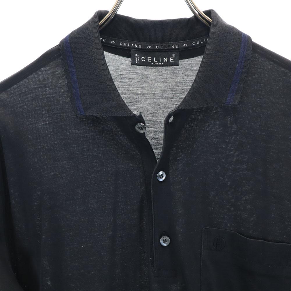 CELINE made in Italy Short sleeve Polo shirt M black Men's Used