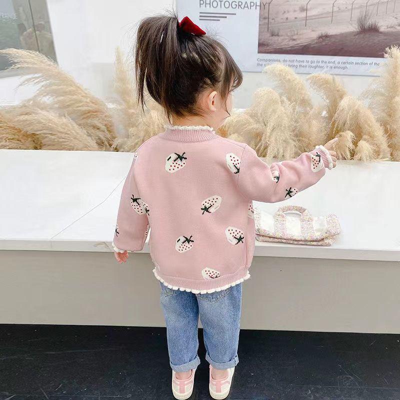 Girls' Knit Cardigan - New Autumn Style for Small To Medium Children, Fashionable Sweater Outerwear