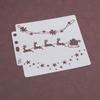 Exquisite Christmas Spraying Drawing Template Portable Washable 3-ring Loose-leaf Stencils Reusable Anti-break for Kids