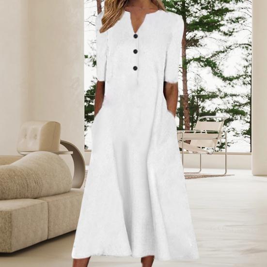 Popular Casual Dress V Neck Anti-pilling Dressing Up