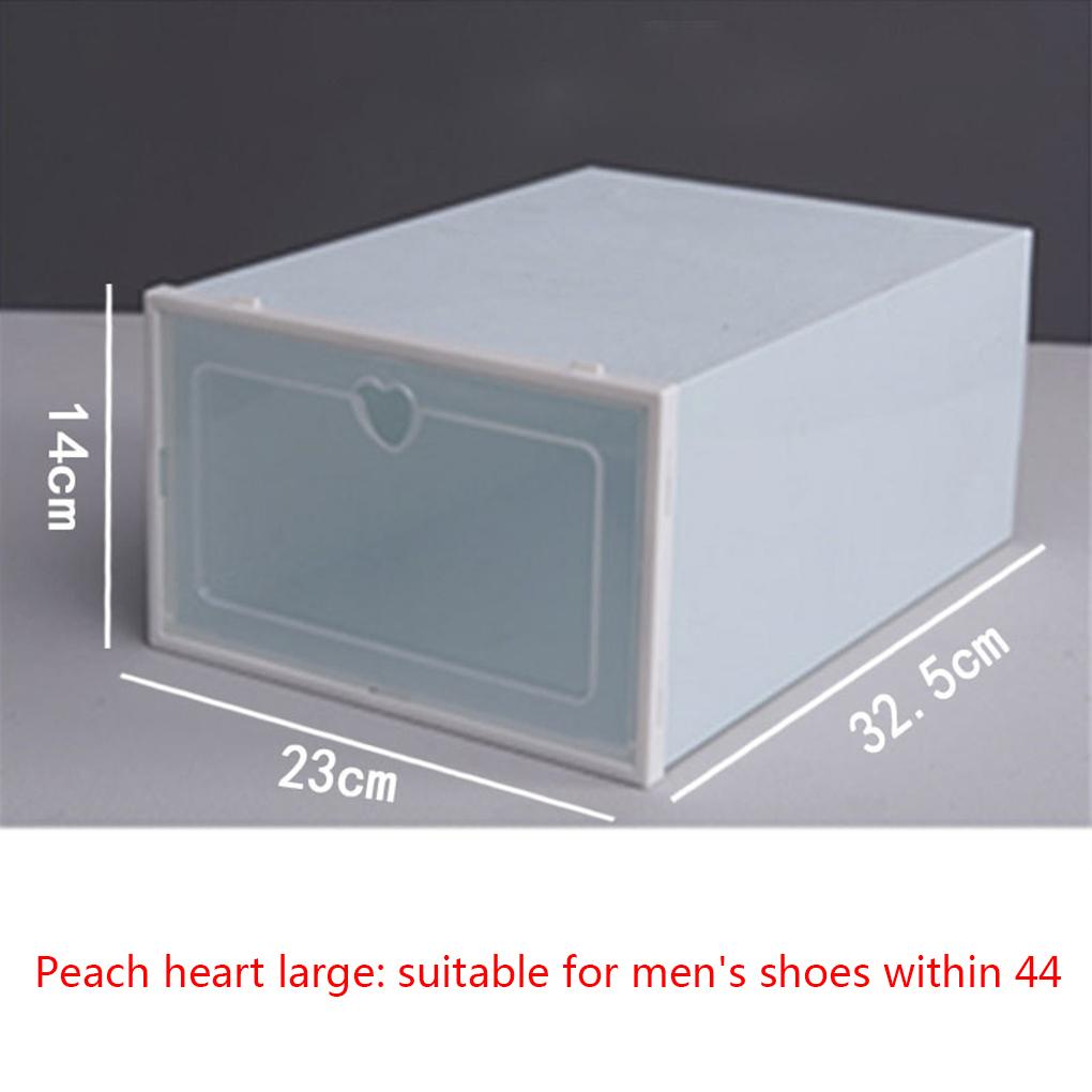 Storage Shoe Box Stackable Clear Closet Shelf Plastic Organizer Shoe Container