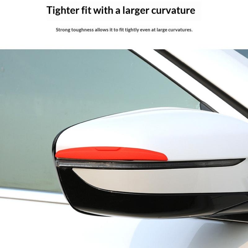 4Pcs Car Door Edge Anti-Collision Protector Bar Stickers Silicone Car Side Protection Guards Rear View Mirror Bumper Protector