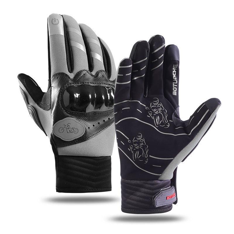 Cycling Gloves Four Seasons Men's Outdoor Sports Motorcycle Case Touch Screen Off Road Palm Protection Shock Absorbing and Anti Slip Gloves