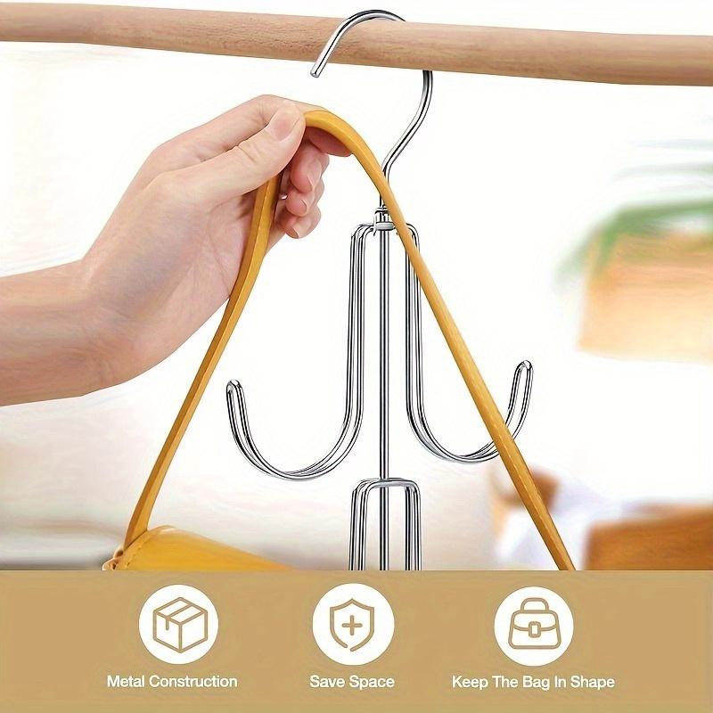 1pc Metal Purse Hanger for Closet Organization - Bag Organizer with 360-Degree Swivel Hook - Durable Space-Saving Handbag Storage Solution