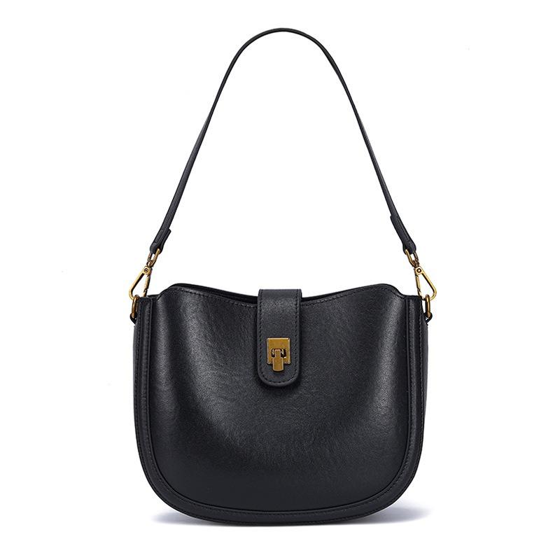 

Leather women s bag retro saddle bag new shell bag women s niche versatile single shoulder messenger bag bag чёрный