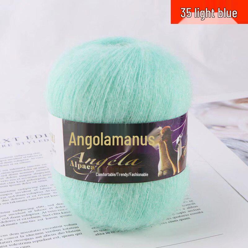 Silk Angora Mohair Fine Wool Yarn - 42g for Crochet Shawls, Scarves, Neck Warmers, and Sweaters.