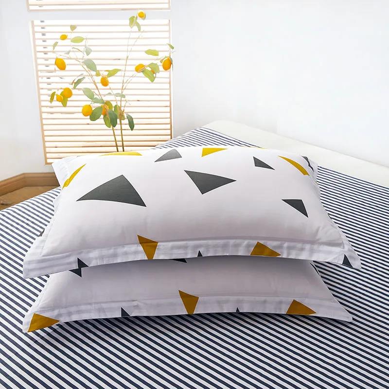 Pillow Cover 48x74cm Pair Double Bed Cotton Pillow Cover Printing Larger Pillow Cover Universal