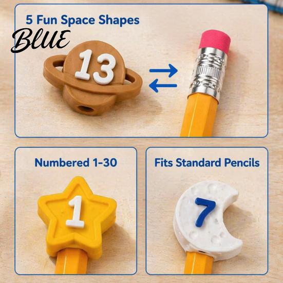 Organizing Tools for Wooden Pencils Cute Pencil Toppers Lovely Charms Pen Numbered Caps Primary School Toppers Decorations Supplies Classroom