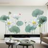 Large Lotus Flower Wall Sticker Self Adhesive Removable Wallpaper for Bedroom Living Room Sofa TV Background Wall Decoration Home Decor