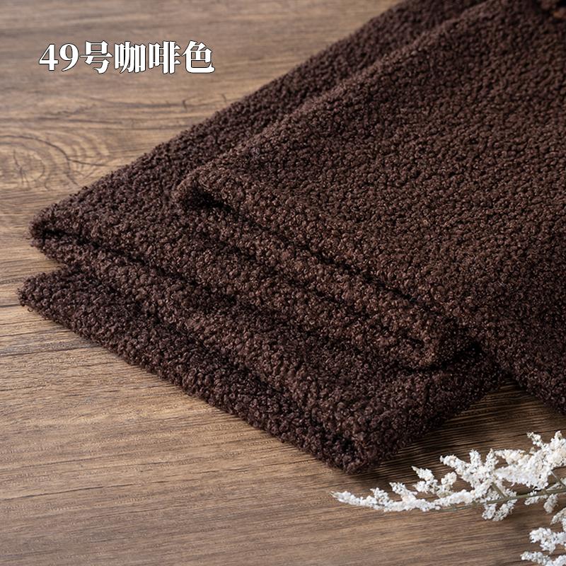 Teddy Plush Fabric Elasticity Soft By The Meter for Toys Pet Nest Cushion Handmade DIY Sewing Faux Lamb Fur Cloth Beige White