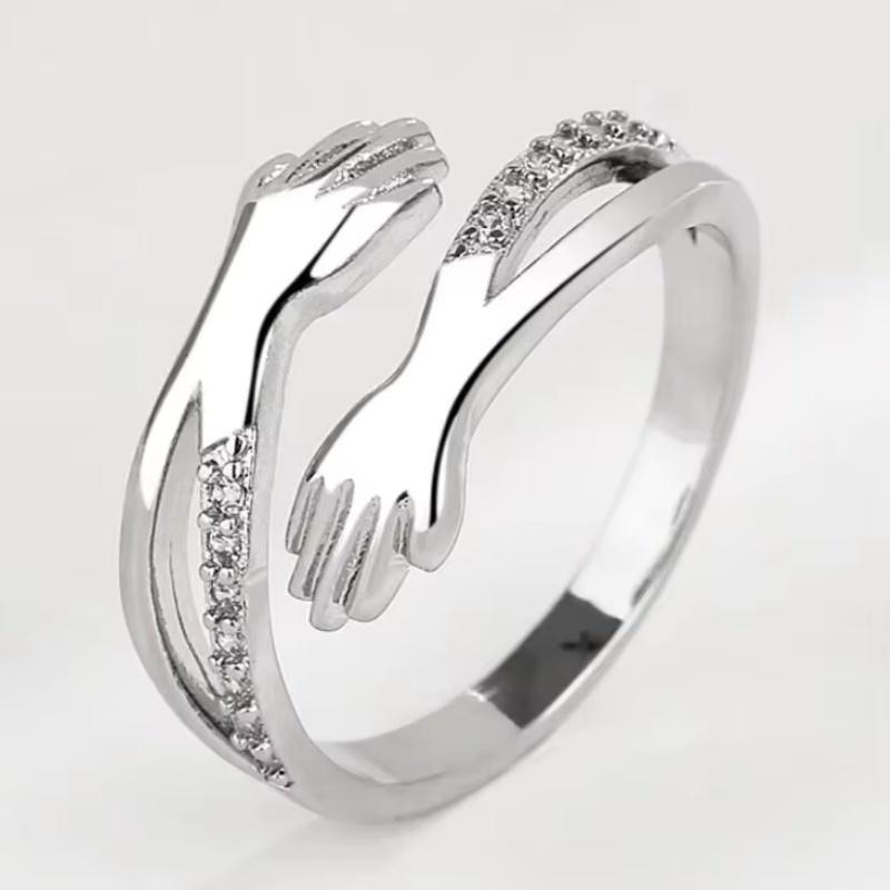 New Korean Exquisite Crystal Flower Fashion Temperament Sweet Versatile Love Opening Female Custom Jewelry