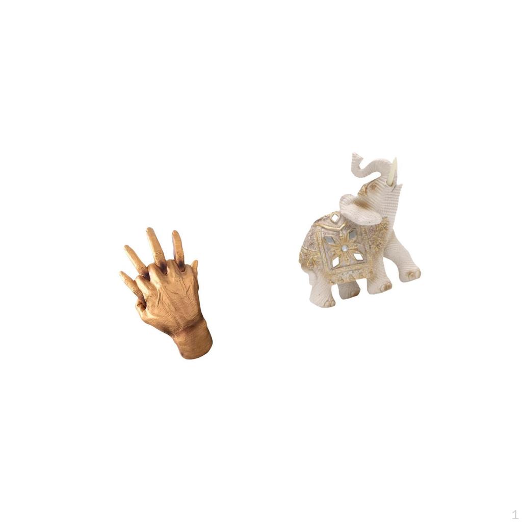 Hands Entwined Animal Sculpture Hand Figurine Lovers Elephant Statue Home Bedroom Shelf Decor