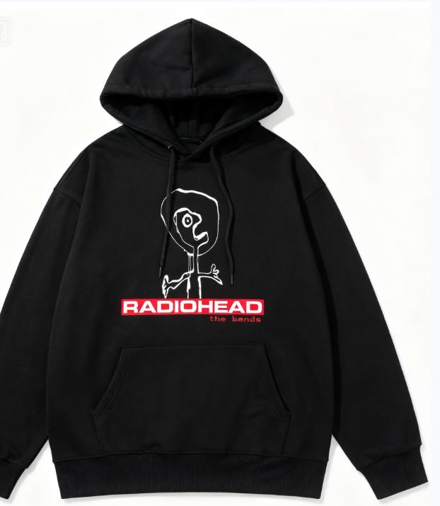 Radiohead Hooded Sweatshirt Men's Retro Classic North American Tour Rock Women's Sweatshirt Hombre Hip-hop Street Casual Top