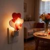 Plug-in Easter Bunny Night Light Love Heart Wall Outlet LED Lamp Holiday Party Home Living Room Bedroom Decoration Light