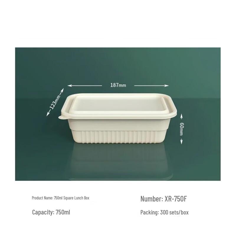 Xinran Disposable 4-Compartment Corn Starch Lunch Box