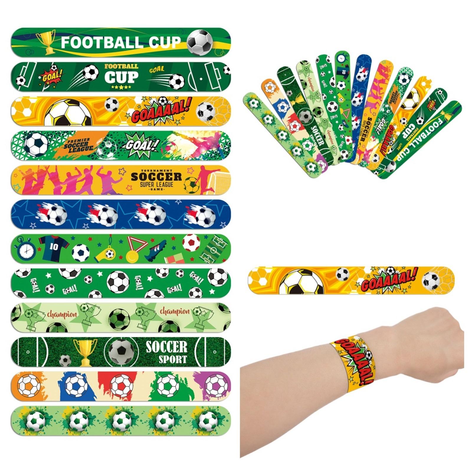 

A Set Of 12 Children s Wristbands, Cartoon, Cartoon, Green Football, Clapping Circle, Championship , Clapping Circle Party Gift One Size