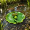 Buoyant Frog Ornament Painted Decor Molded Detail for Ponds, Garden Landscape,