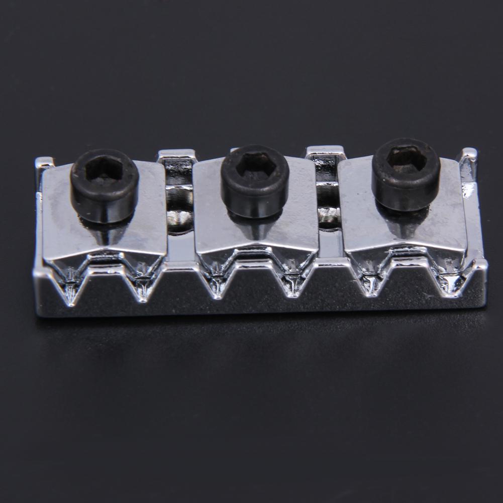 42.2mm Guitars String Locker Nut Zinc Alloy Guitars String Nuts Replacement  with Wrench Screws Musical Instrument Parts