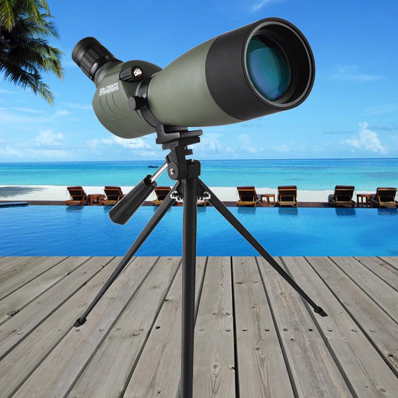 25-75x70 HD Waterproof Birdwatching Telescope with Low-Light Night Vision for Adults - Ideal for Outdoor and Target Shooting